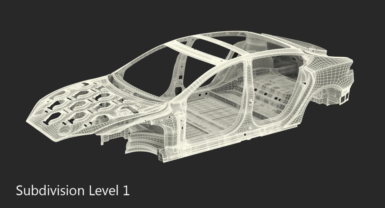 3D Tesla Model S Frame 2