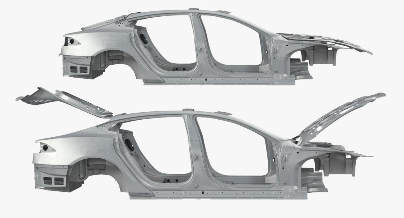 3D Tesla Model S Frame 2