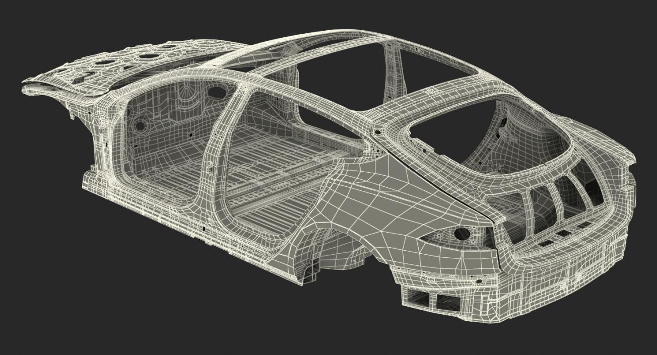 3D Tesla Model S Frame 2