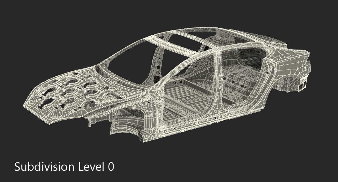 3D Tesla Model S Frame 2