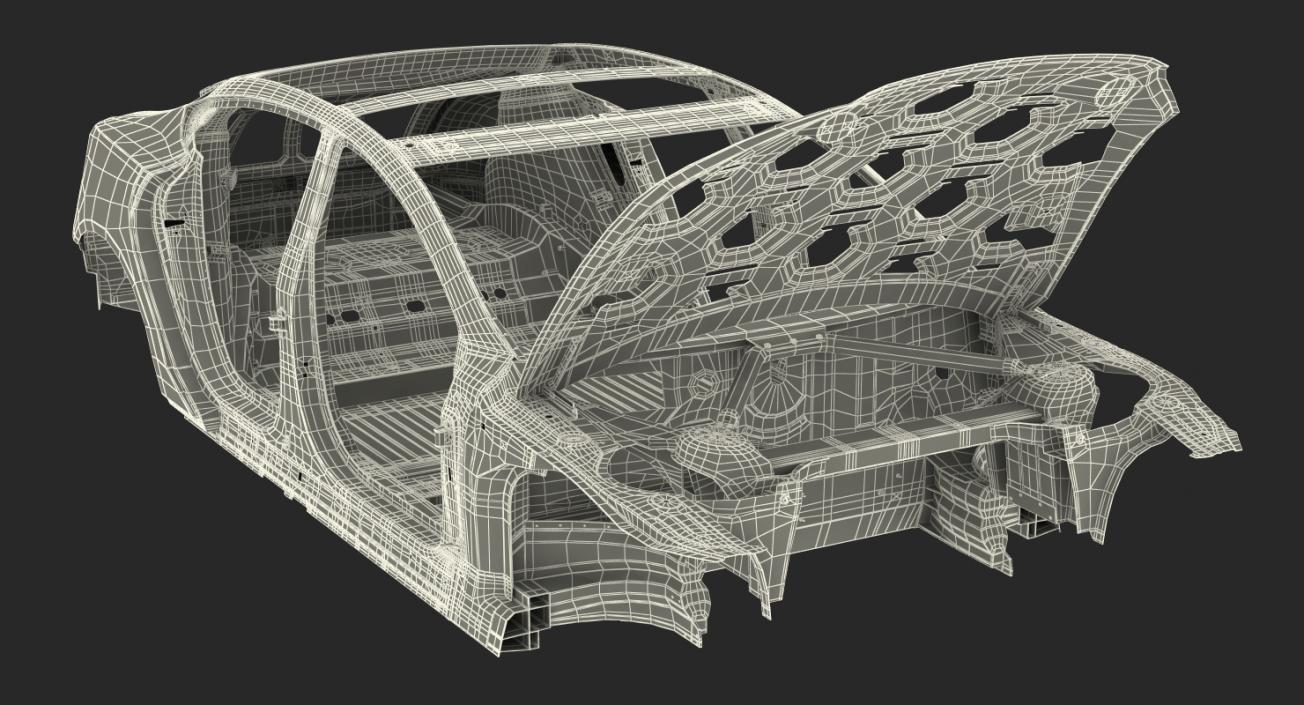 3D Tesla Model S Frame 2