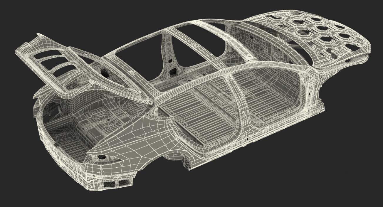 3D Tesla Model S Frame 2