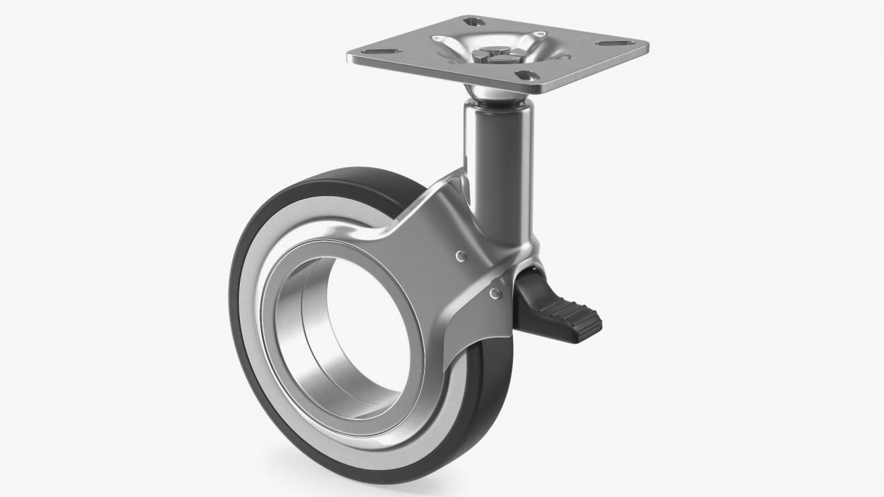 3D Hub Free Swivel Caster with Brake model