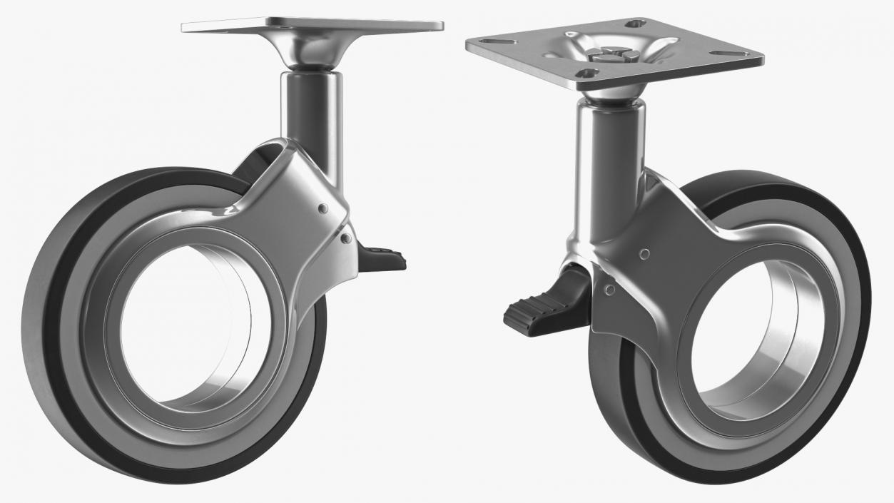 3D Hub Free Swivel Caster with Brake model