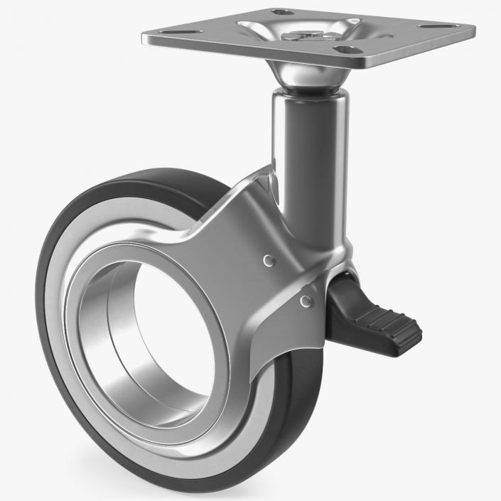 3D Hub Free Swivel Caster with Brake model