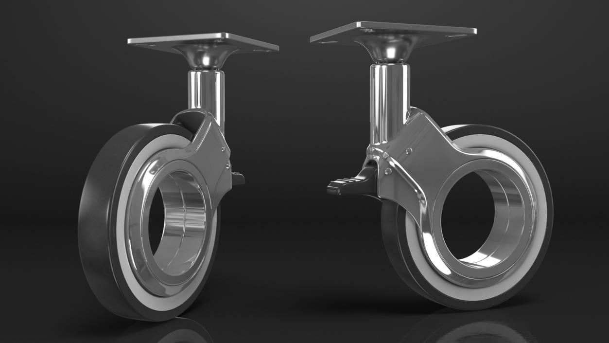 3D Hub Free Swivel Caster with Brake model