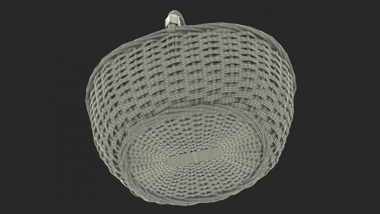 3D Straw Basket Of Porcini Mushrooms model