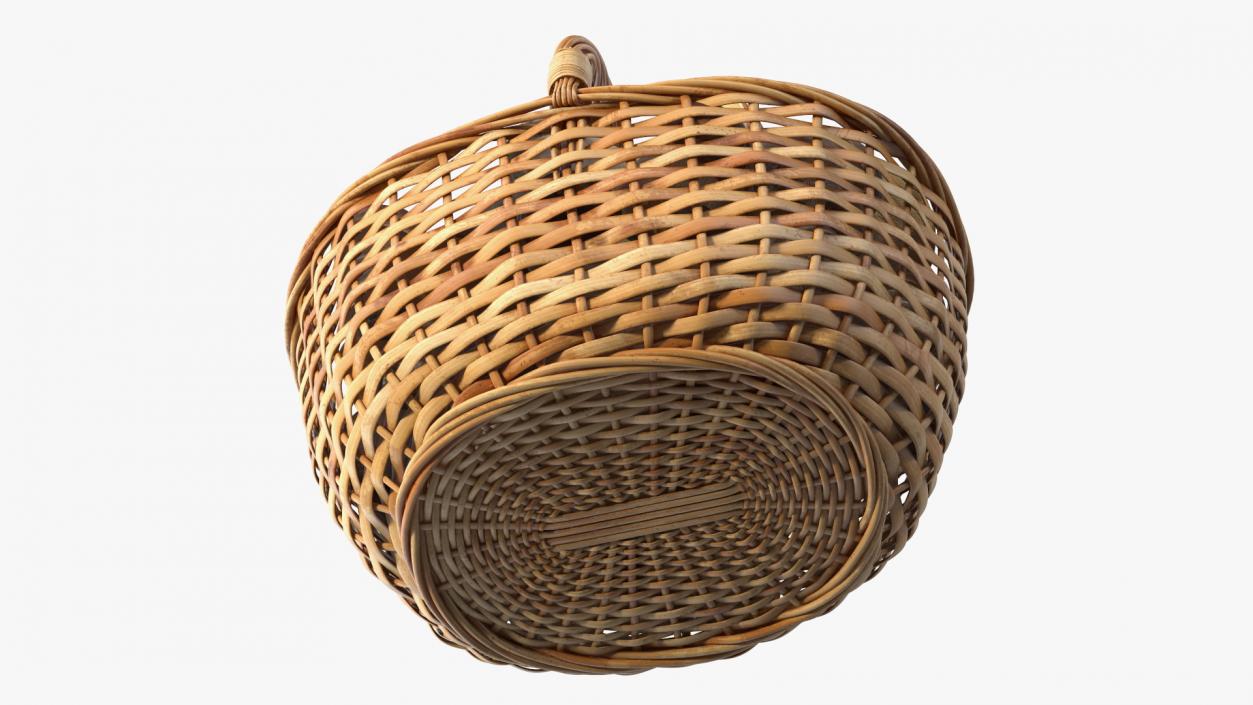 3D Straw Basket Of Porcini Mushrooms model