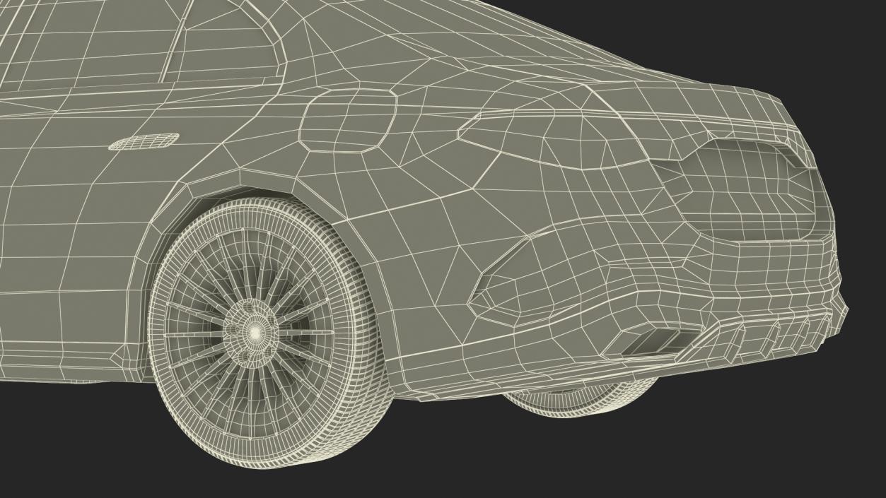 3D Luxury Car Red Sedan Rigged for Maya