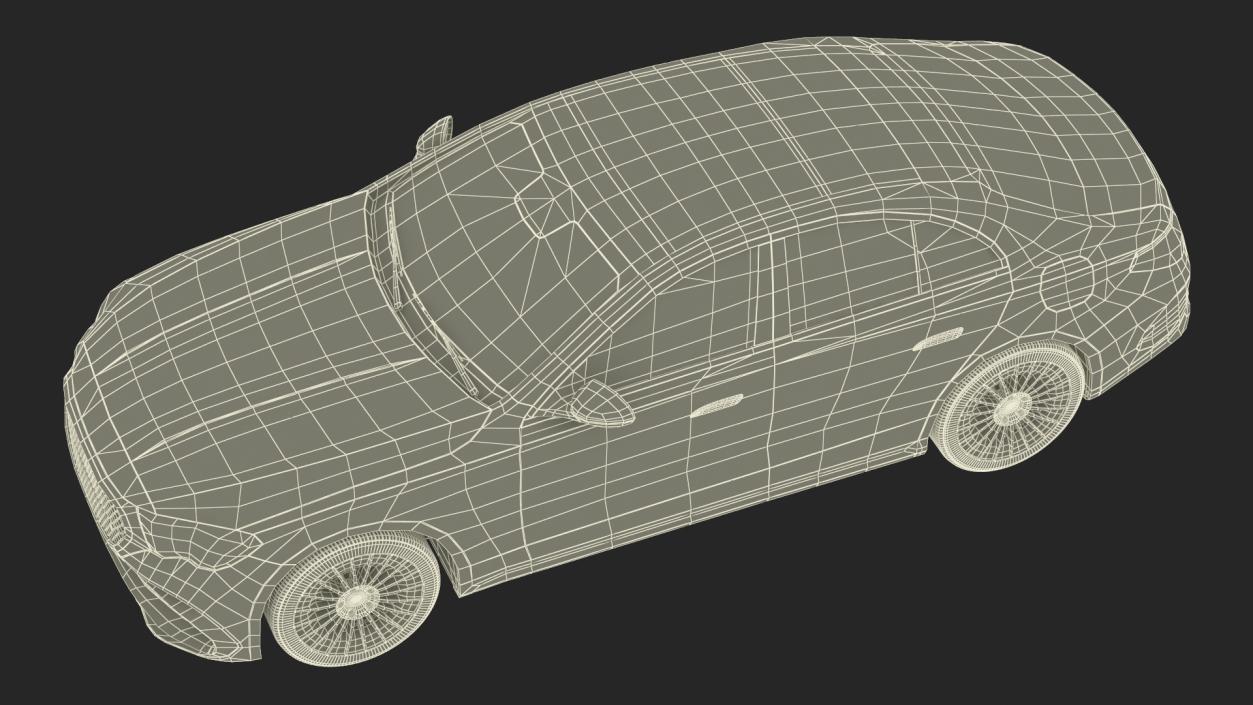 3D Luxury Car Red Sedan Rigged for Maya