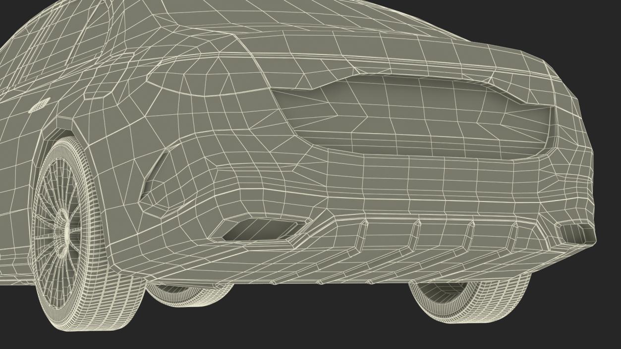 3D Luxury Car Red Sedan Rigged for Maya