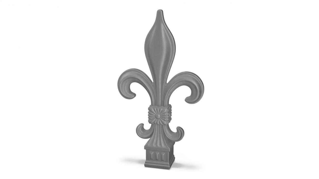 Fleur De Lis Sculpture Gray 2 3D model