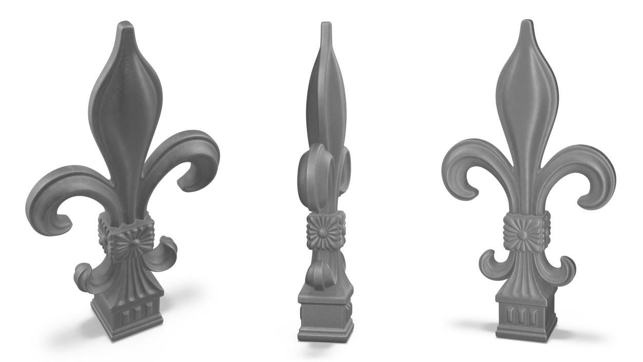 Fleur De Lis Sculpture Gray 2 3D model