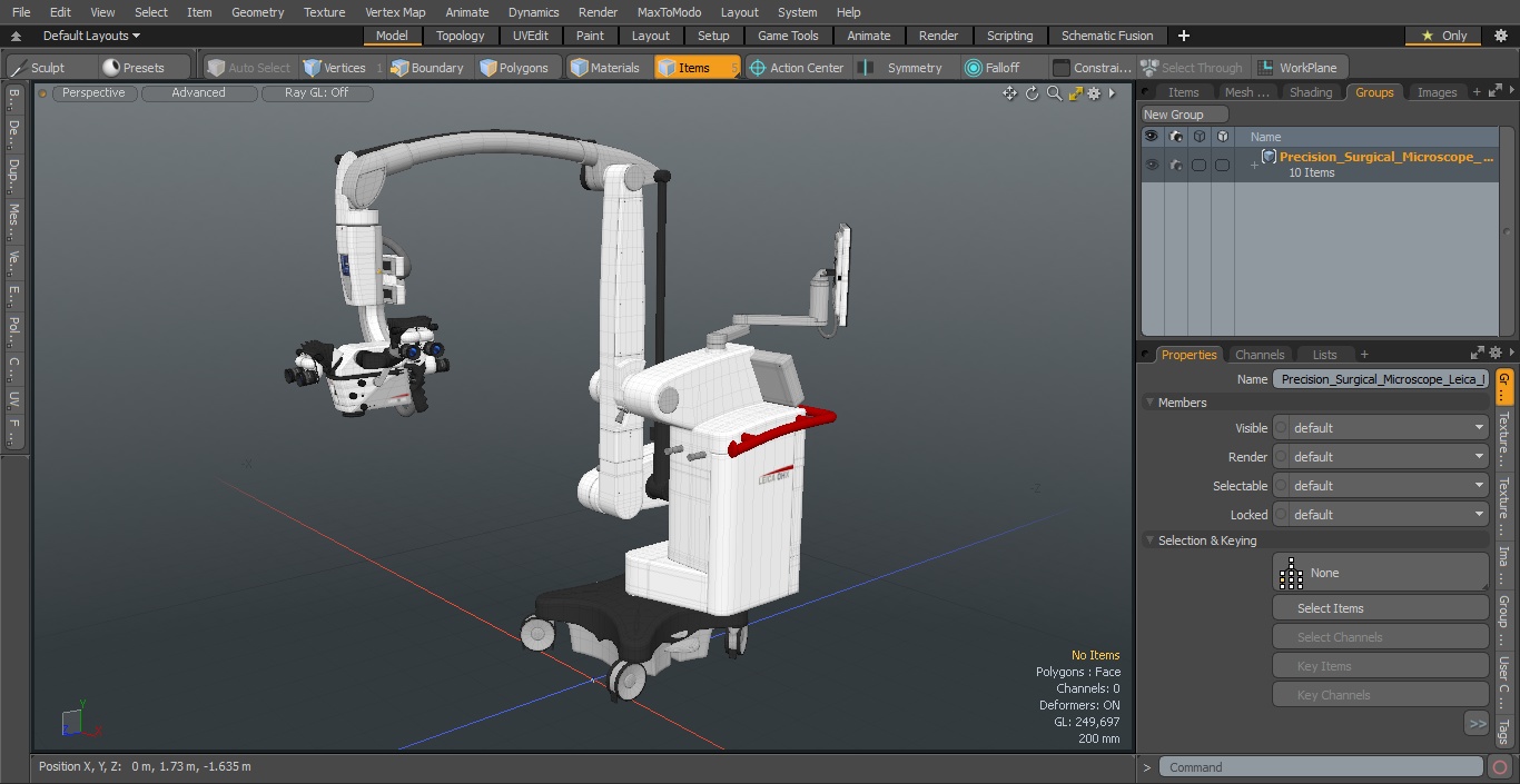 Precision Surgical Microscope Leica M530 OHX 3D model