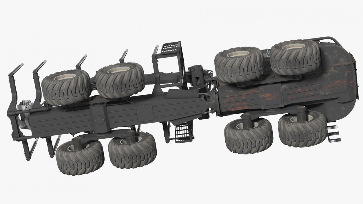 3D model Forwarder Forestry Vehicle Dirty(1)