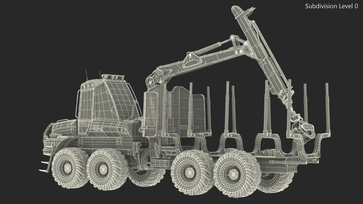 3D model Forwarder Forestry Vehicle Dirty(1)