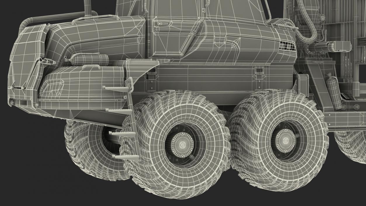 3D model Forwarder Forestry Vehicle Dirty(1)