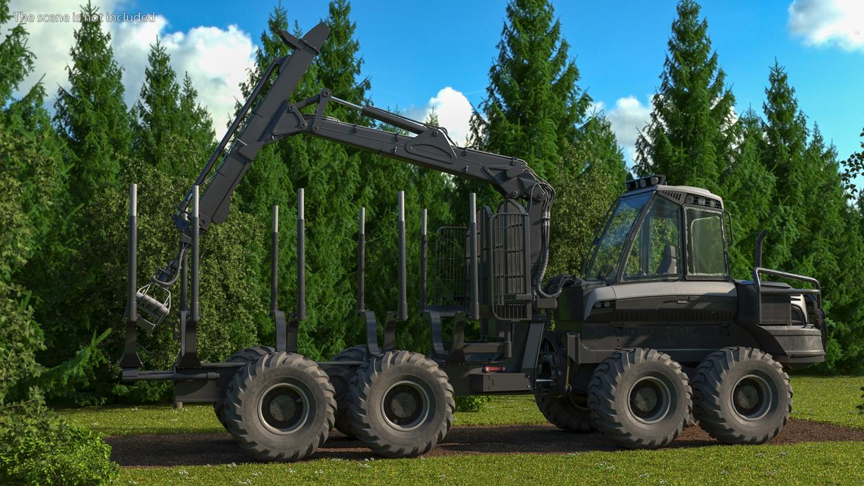 3D model Forwarder Forestry Vehicle Dirty(1)