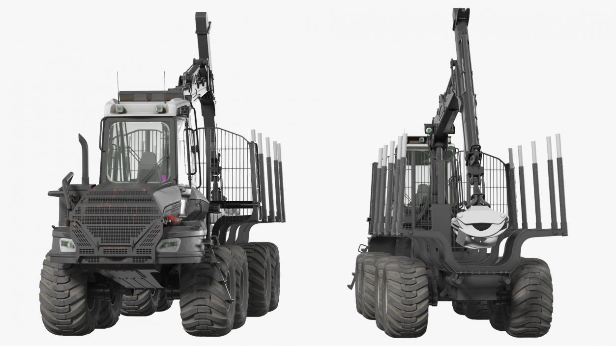 3D model Forwarder Forestry Vehicle Dirty(1)