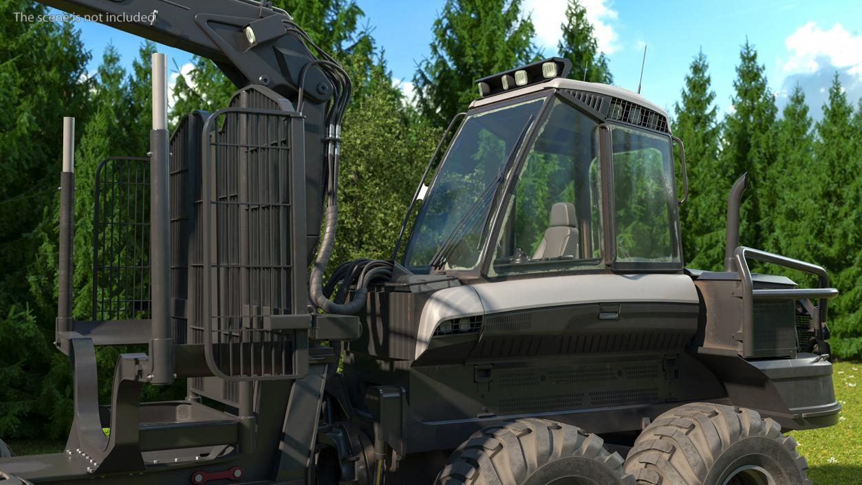 3D model Forwarder Forestry Vehicle Dirty(1)