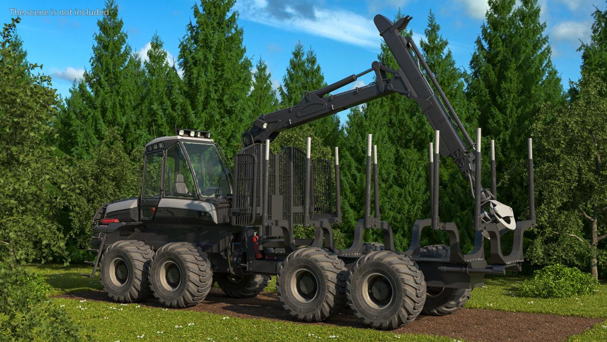 3D model Forwarder Forestry Vehicle Dirty(1)