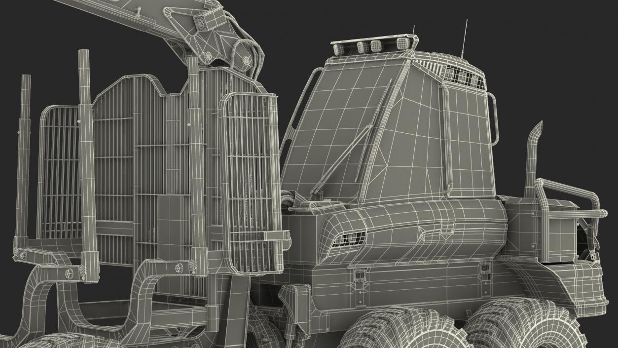 3D model Forwarder Forestry Vehicle Dirty(1)