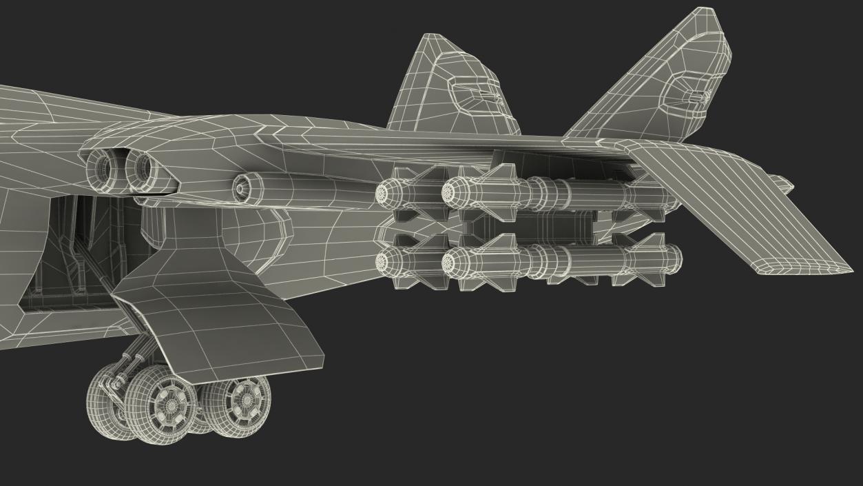 Armed Futuristic Military Fighter Green 3D model