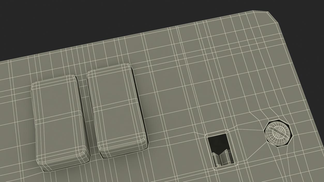 3D model UK Double Socket with Switches