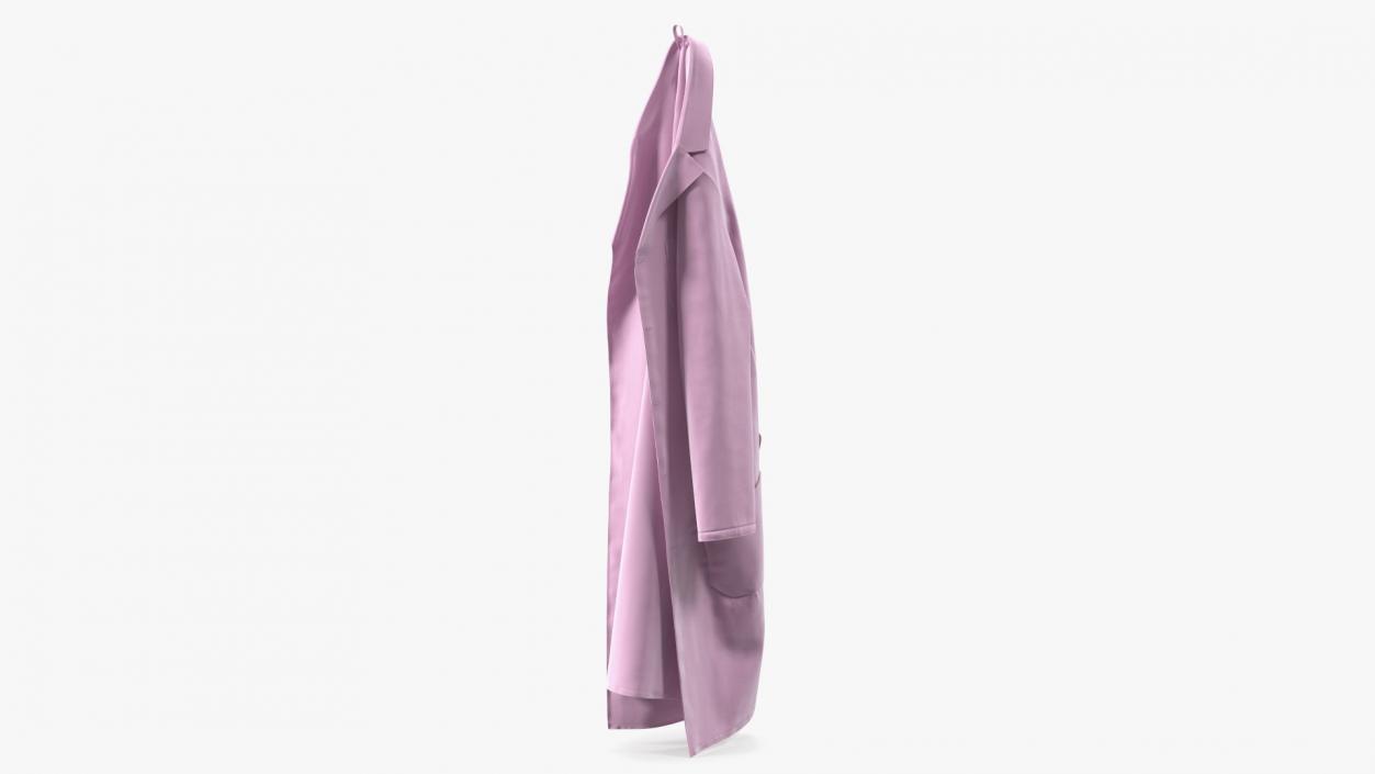 3D Pink Laboratory Coat Hanging model