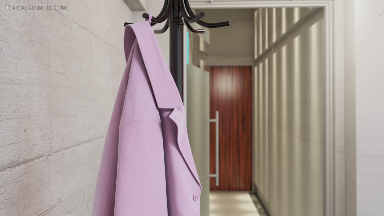 3D Pink Laboratory Coat Hanging model