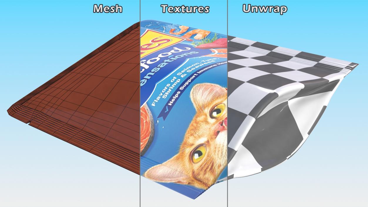 Cat Food Pouches Collection 3D