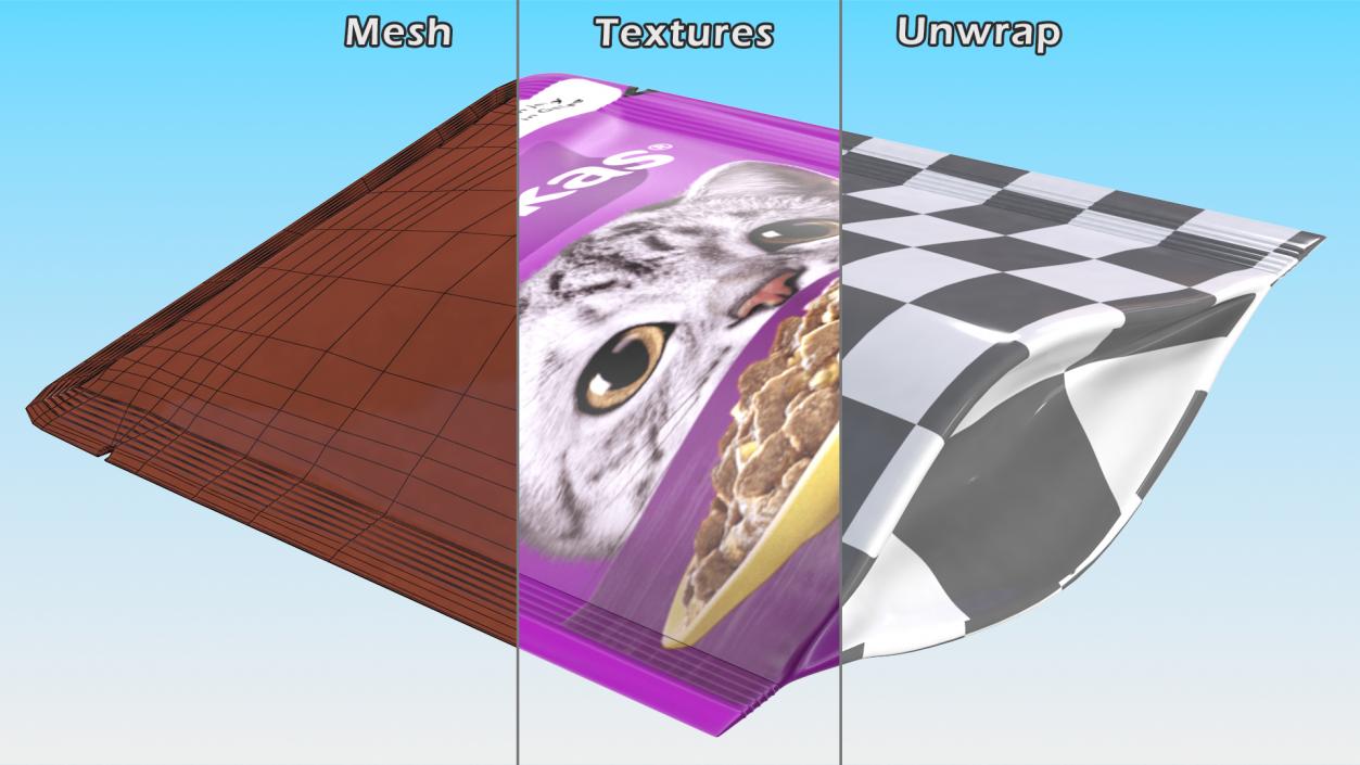 Cat Food Pouches Collection 3D