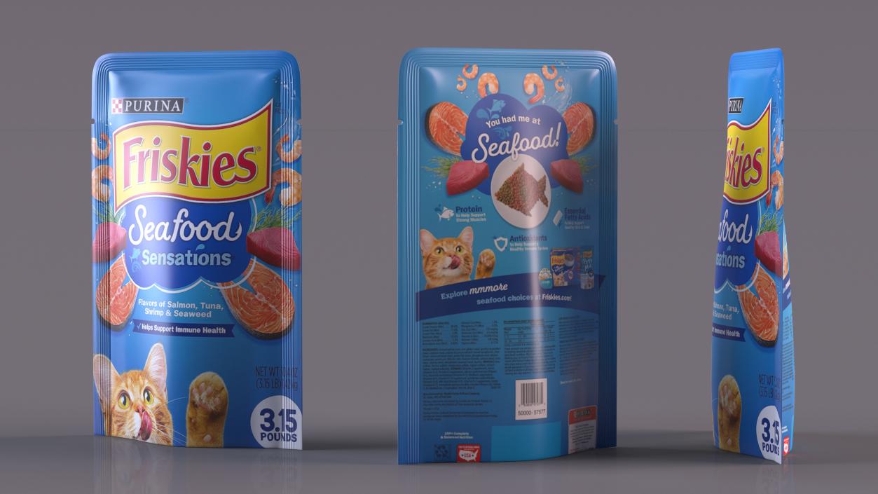 Cat Food Pouches Collection 3D