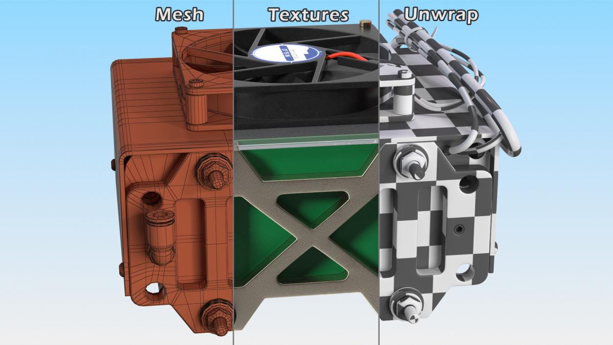 3D model Proton Exchange Membrane Fuel Cell Stack