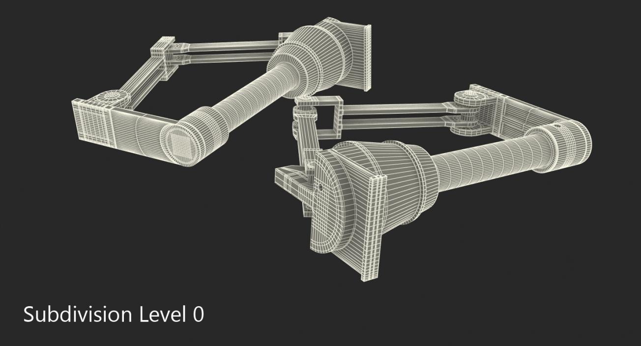 3D model Sci-Fi Painted Hydraulic Cylinder 2