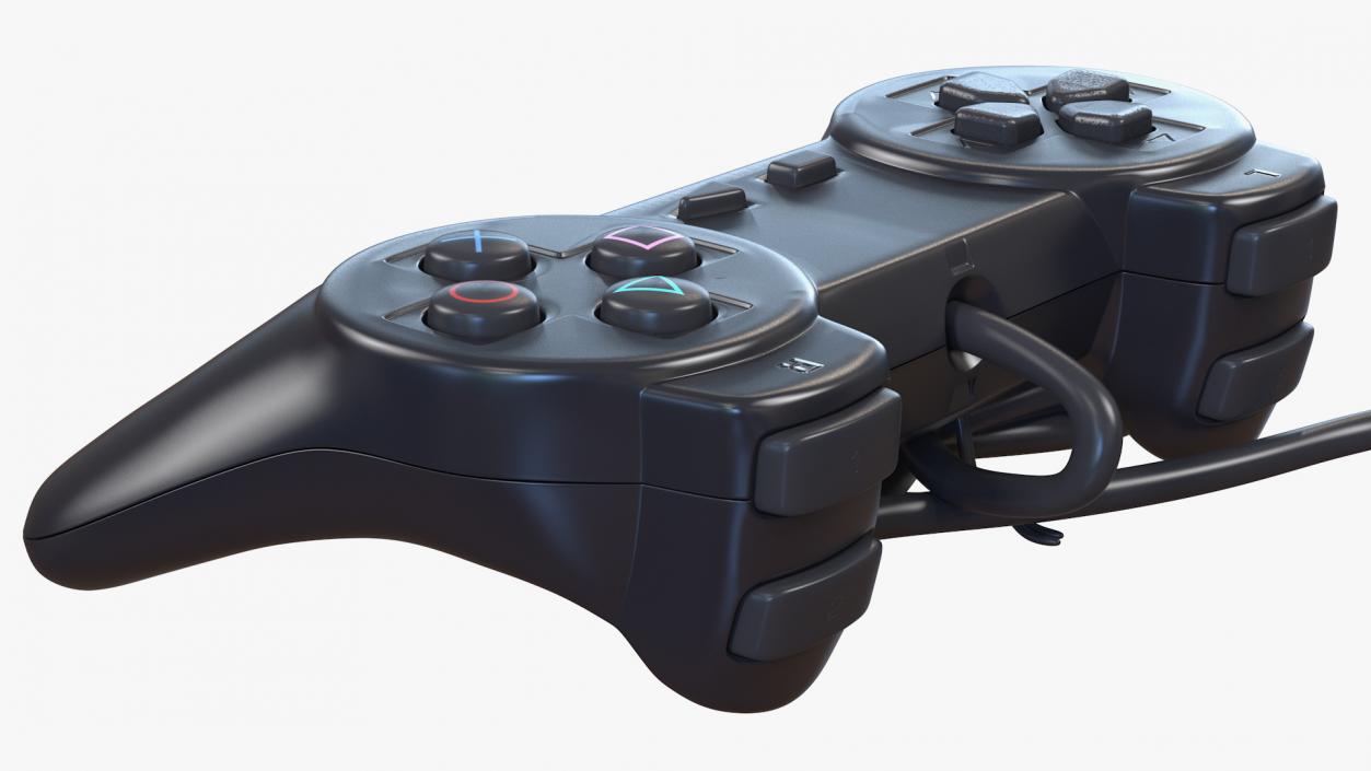 Old Gaming Console with Controller 3D model