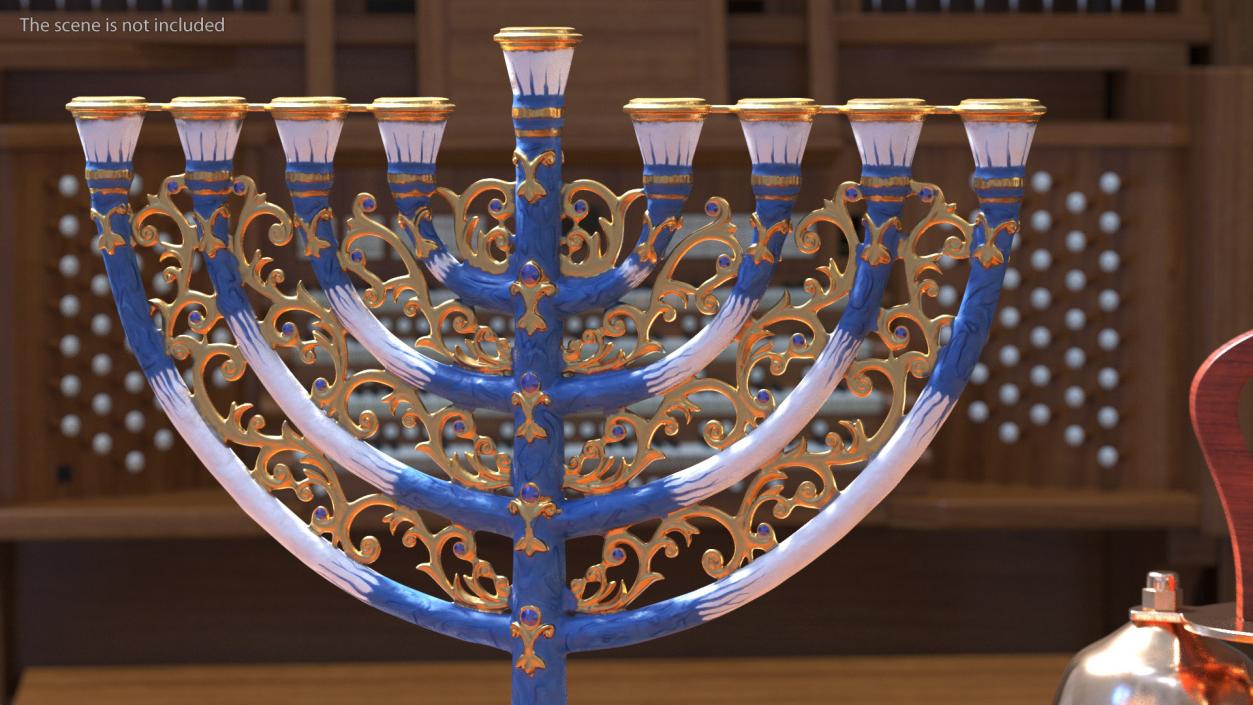 Handmade Hanukkah Candlestick 3D model