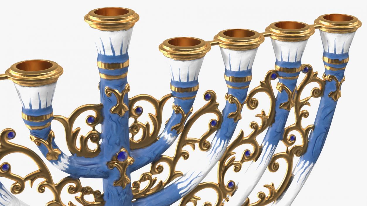 Handmade Hanukkah Candlestick 3D model