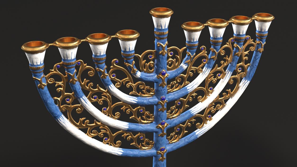 Handmade Hanukkah Candlestick 3D model