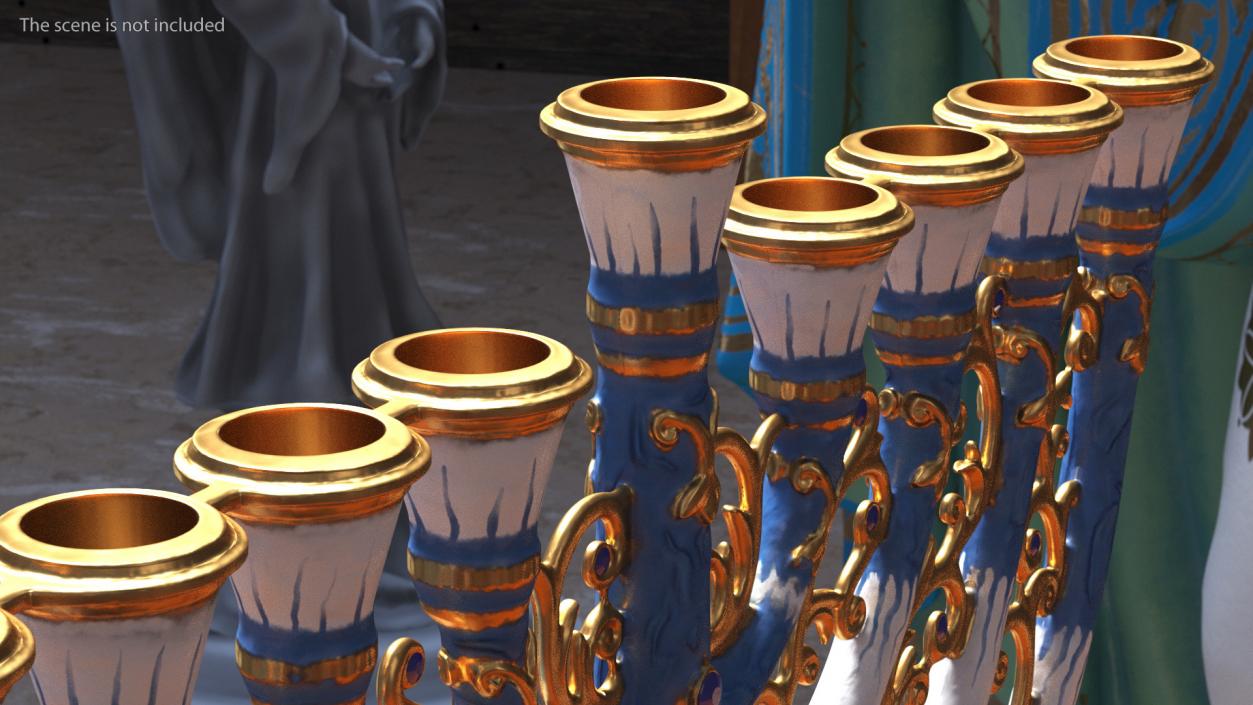 Handmade Hanukkah Candlestick 3D model