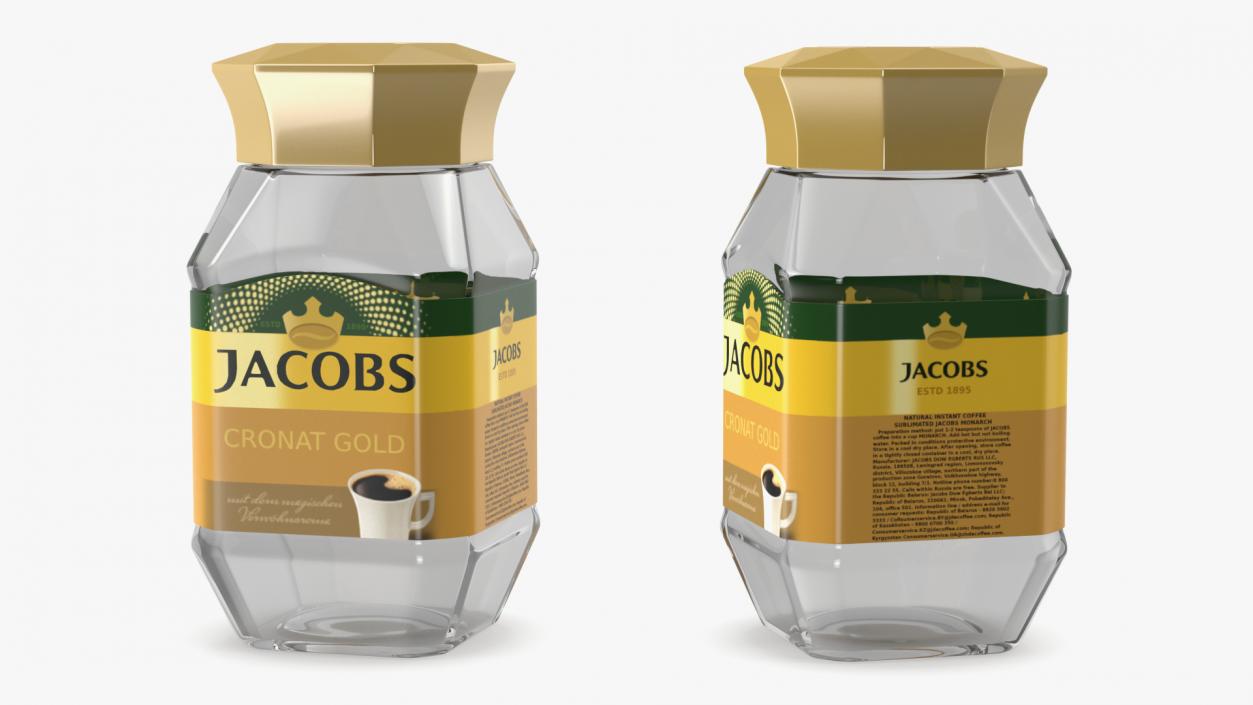 Empty Jacobs Coffee 95g Jar 3D