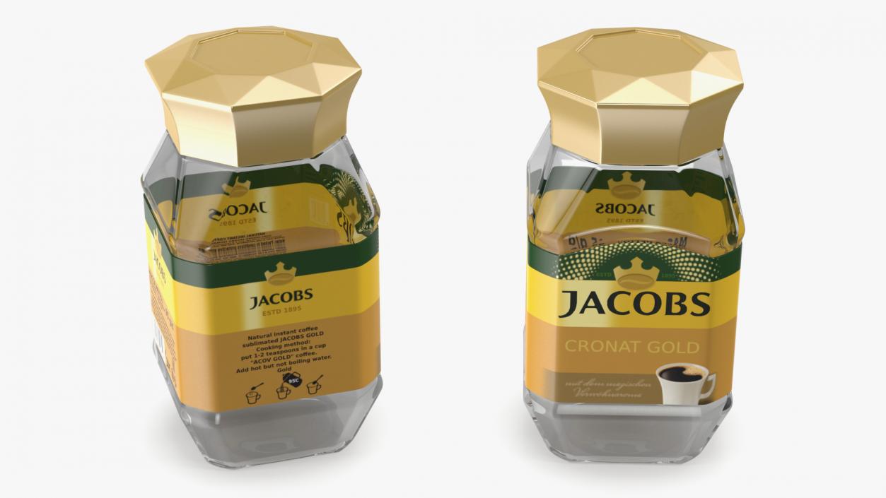 Empty Jacobs Coffee 95g Jar 3D