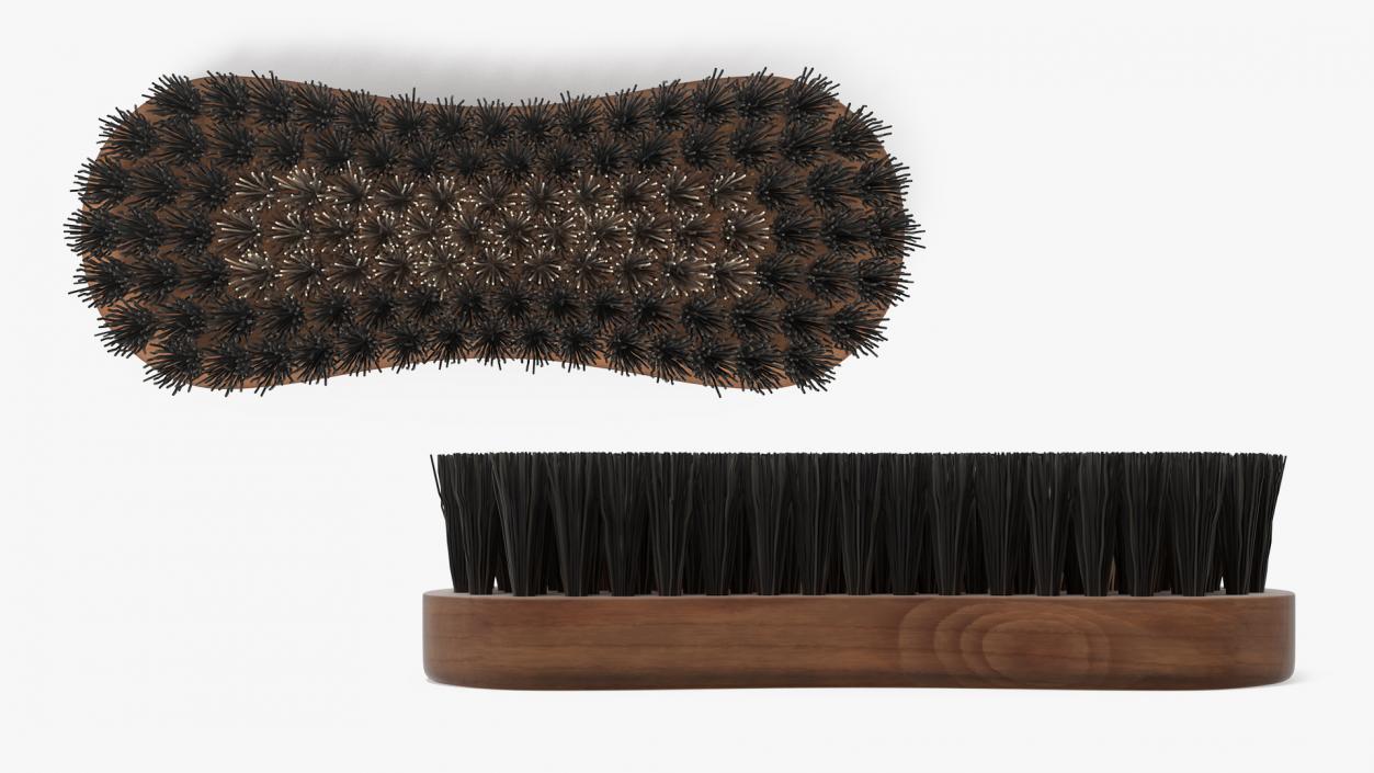 Cleaning Brush Dark Wood 3D model