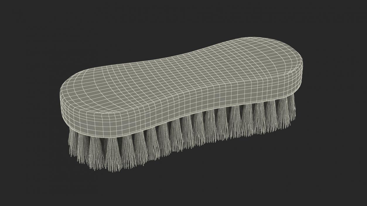 Cleaning Brush Dark Wood 3D model