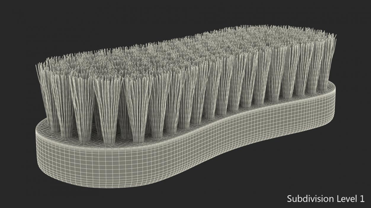 Cleaning Brush Dark Wood 3D model