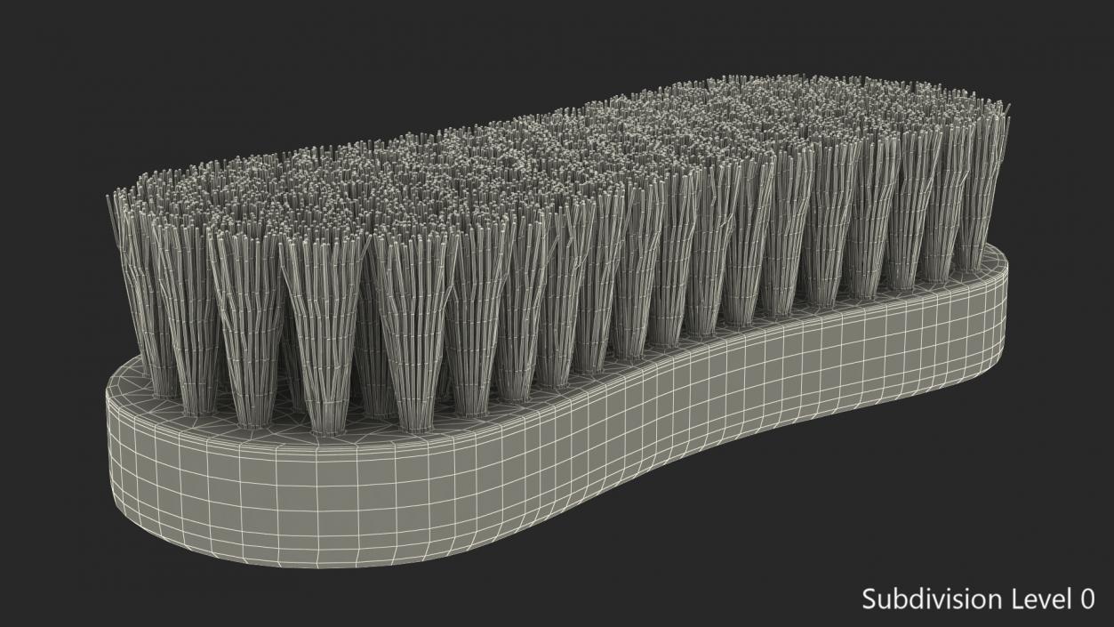 Cleaning Brush Dark Wood 3D model