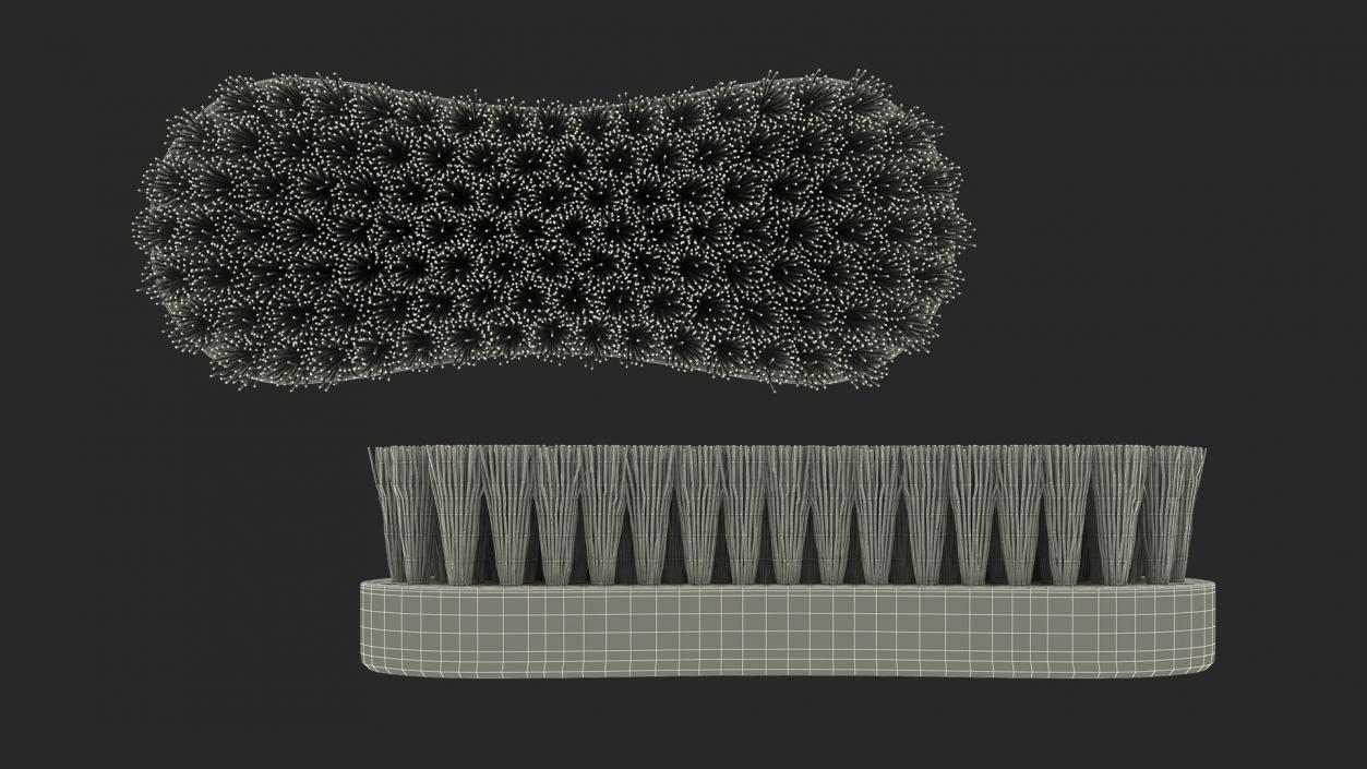 Cleaning Brush Dark Wood 3D model