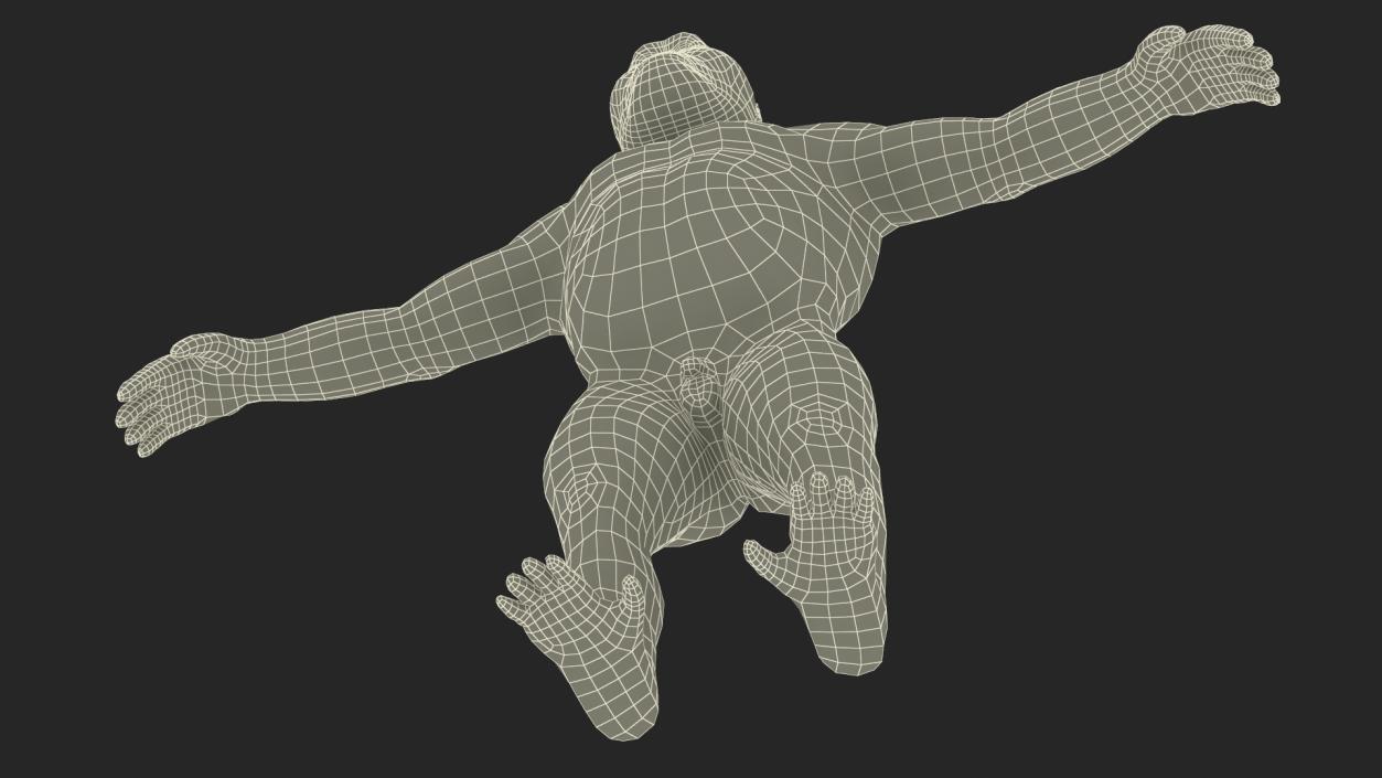 3D model Big Ape Gigantopithecus Rigged