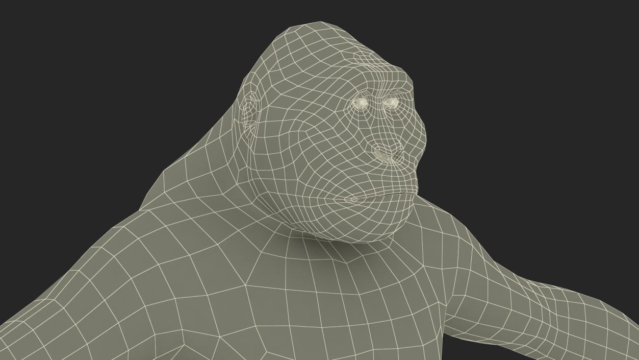 3D model Big Ape Gigantopithecus Rigged