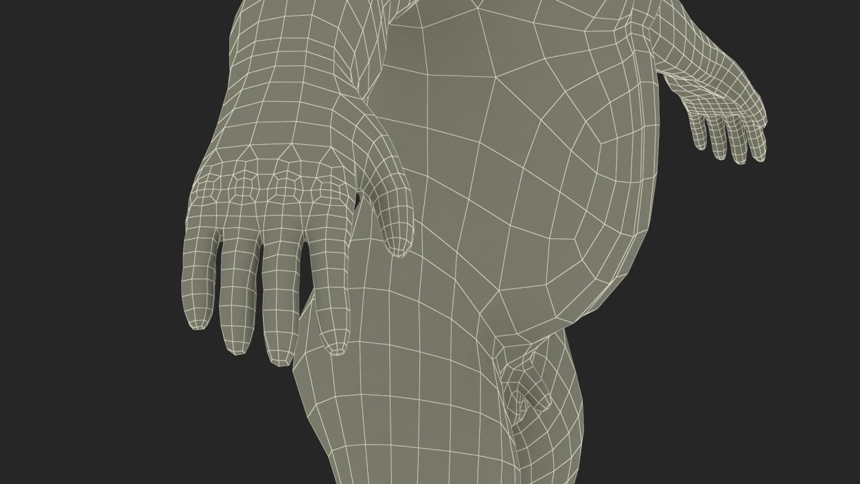 3D model Big Ape Gigantopithecus Rigged